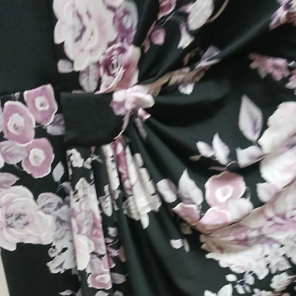 Connected Apparel Black and Pink Floral Dress - Picture 6 of 10